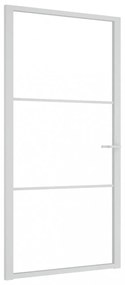 fehér ESG üveg és alumínium beltéri ajtó 102,5 x 201,5 cm