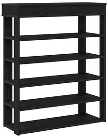 fekete szerelt fa cipőtartó 80x30x98 cm