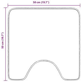 Fürdőszoba szőnyeg Kék 50 x 50 cm Polipropilén