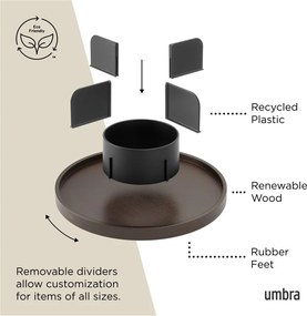 Fekete forgó fa fürdőszobai rendszerező kozmetikumokhoz Bellwood – Umbra