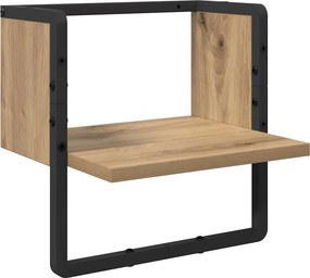 vidaXL Falpolc polcokkal Művészi tölgy 30 x 25 x 30 cm Faanyag