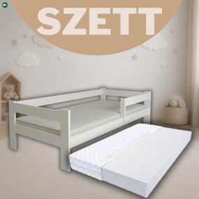 Ala fenyő gyerekágy fehér 80x160 + habmatrac