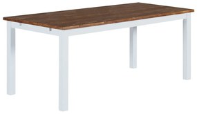 Asztal Riverton 631Barna, Fehér, 75x90x180cm, Fa, Közepes sűrűségű farostlemez