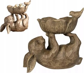 Nyuszi Figura Tállal húsvéti dekoráció a nappaliba ajándékba