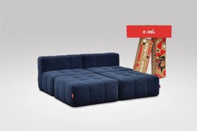 4 Teiliges Modulares Sofa – Blau