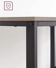 Íróasztal 120x60 cm, számítógépes asztal 2 polccal bal vagy jobb oldalon, greige