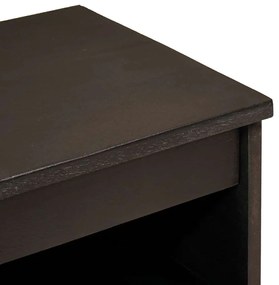 Széf polcokkal Fekete és Arany 60 x 33 x 75 cm tömör mangófa
