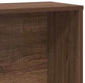 barna tölgy színű szerelt fa könyvespolc 60x24x120 cm