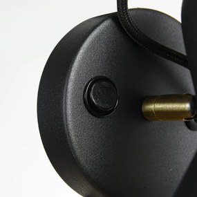 Fali spotlámpa ASTAMA 1xE27/40W/230V fekete/sárgaréz