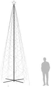 kúp alakú karácsonyfa 1400 meleg fehér LED-del 160 x 500 cm