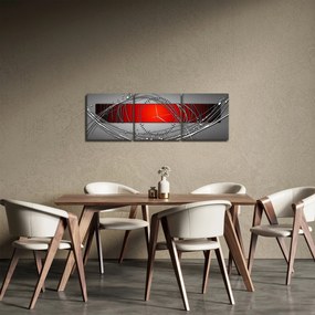 Absztrakt kép (órával) (90x30 cm)