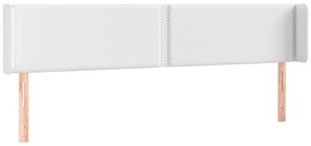 fehér műbőr LED-es fejtámla 183x16x78/88 cm