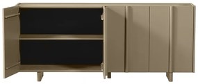 Bézs alacsony borovi fenyő komód 200x85 cm Basu – WOOOD