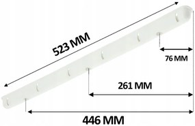 Erga Erga, mennyezeti akasztó ruhaszárításhoz 6x130 cm, fehér, ERG-SEP-10SUSSUF6PP13