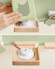 Toniebox polc, fali polc 35 figurának, gyermek polc, zöld