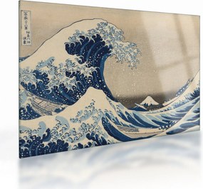 Üveg kép - Katsushika Hokusai, Under the Wave off Kanagawa, reprodukciók (70x50 cm)