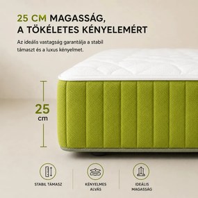 Sleepy 3D Kiwi LatexGel 25 cm magas luxus matrac / 80x200 cm