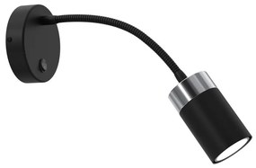 Rugalmas lámpa JOKER1xGU10/8W/230V fekete/matt króm