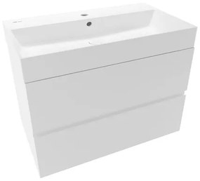 Naturel Verona Fürdőszobaszekrény mosdóval 80x50x45,5 cm fehér matt VERONA80BMU2