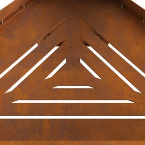 Tűzrakó Barna 50 x 43 x 52 cm időjárásálló acél