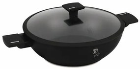 BerlingerHaus Wok fedővel (30 cm) Matte Black Collection  BH/8182