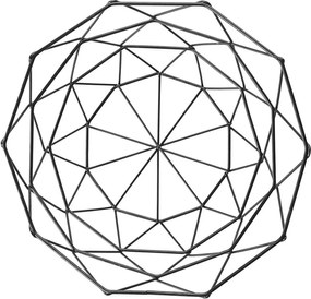 GEOMETRICS fém kosár, fekete