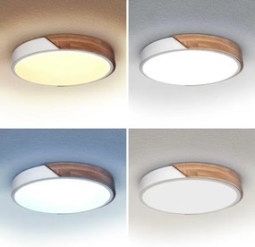 Brilagi - LED dimmelhető lámpa PILANA LED/48W/230V tölgy/fehér átm. 40 cm + távirányító