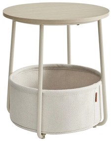 NOIRA kisasztal krémszín/fehér