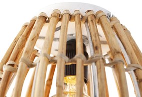 Rusztikus mennyezeti lámpa bambuszból és fehérből - Canna Capsule