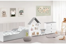 Szekrény PABIS 87x83 cm fehér/szürke