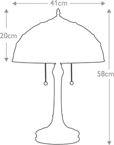 Quoizel KAMI QZ-KAMI-TL Asztali lámpa 2x60W/E27