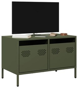 olívazöld hidegen hengerelt acél TV-szekrény 68 x 39 x 43,5 cm