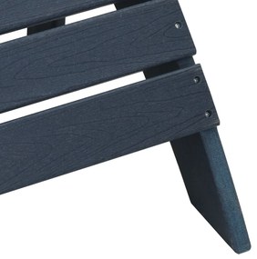 Adirondack szék lábtámasszal Tengerészkék HDPE