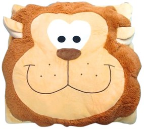 Gyerek párna CUDDLI FRIENDS 70x70 cm plüss - több színben Termék színe: Barna
