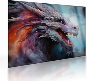 Üveg kép - Egy sárkány illusztrációja (70x50 cm)