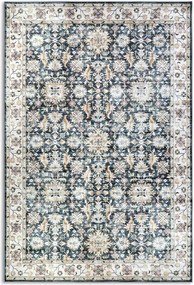 Keleti szőnyeg nappaliba 80x150cm,lapos szövésű sötétkék krémszínű