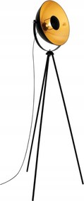 Briloner állólámpa 160 cm E27 fekete/arany, lábkapcsolóval, retró dizájn