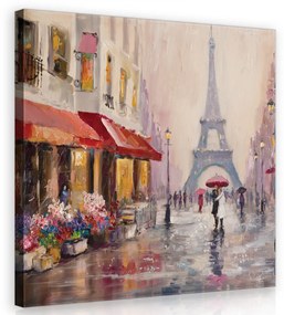 Párizsi utcakép, vászonkép 40x40 cm méretben