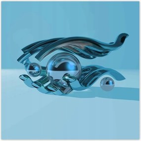 Poszterek 100x100 Kék grafika