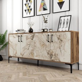 Konzolasztal Kiev - Diós, Fehér Marble