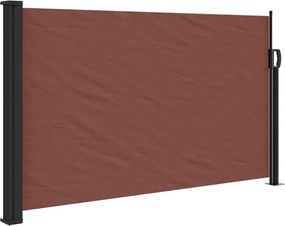 vidaXL barna behúzható oldalsó napellenző 117 x 300 cm