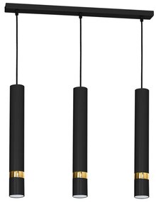 MILAGRO MLP6080 JOKER Hengeres Függesztett Lámpa Fekete, Arany GU10 IP20