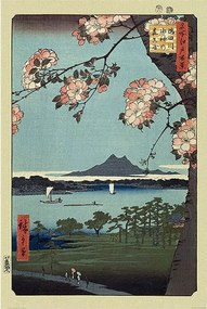 Plakát Hiroshige - Masaki & Suijin Grove, (61 x 91.5 cm)