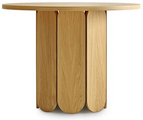 Soft étkezőasztal tölgyfa dekorral, ø 98 cm - Woodman