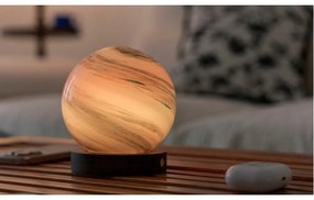 Sötét natúr színű LED asztali lámpa üveg búrával (magasság 13 cm) Polar Cloud – Gingko