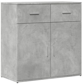 2 db betonszürke szerelt fa tálalószekrény 79 x 38 x 80 cm
