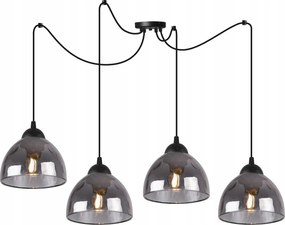 Mennyezeti Lámpa Lógó Csillár Pók Loft Fekete Grafit Üveg Tál