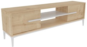 TV szekrény Eslem - Oak, White