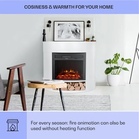 Klarstein Loloru, elektromos kandalló, 900/1800 W, heti időzítő, távirányító