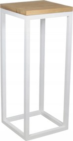 Virágágyás Álló Nagy Virágtartó Állvány 62 cm tölgyfa Fehér